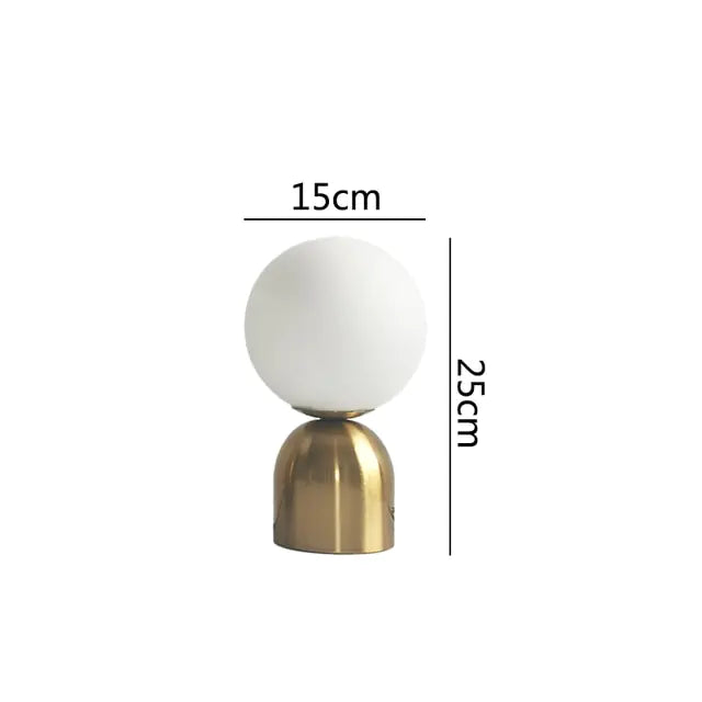 Modern Home Nordic Glass Ball Brass Table Lamps - YGSHOP