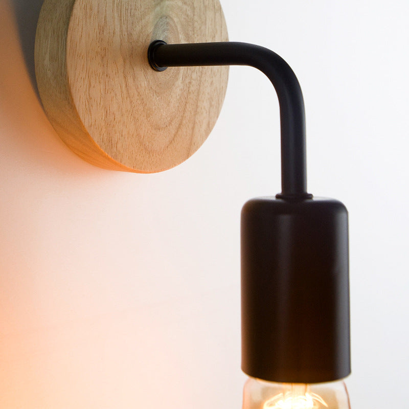 Modern Minimalist Iron Wall Lamp for Bedroom and Hallway
