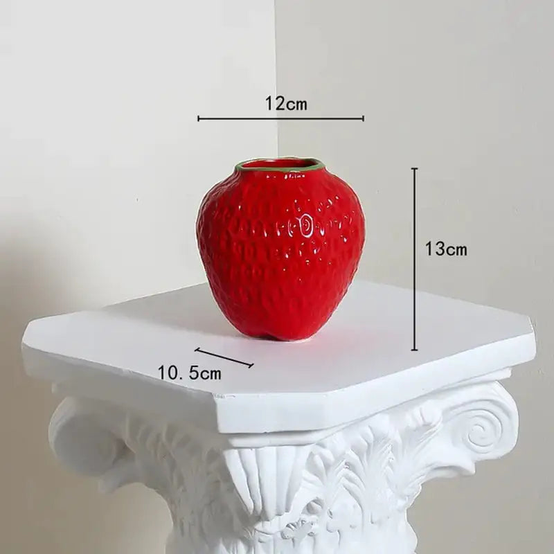 Cartoon Strawberry Ceramic Vase - YGSHOP