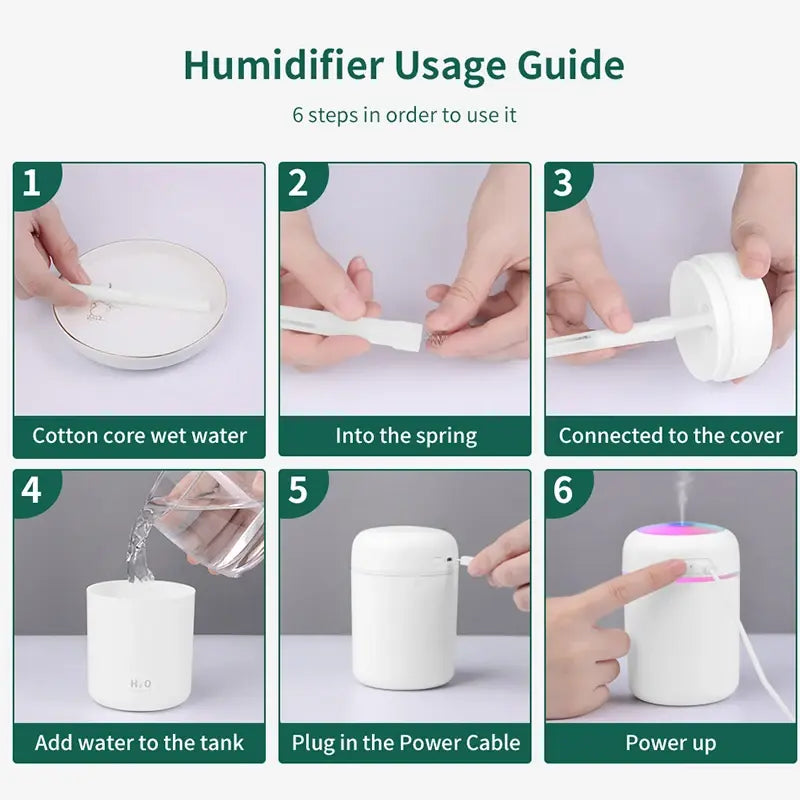 Mini Air Humidifier Aroma Essential Oil Diffuser - YGSHOP