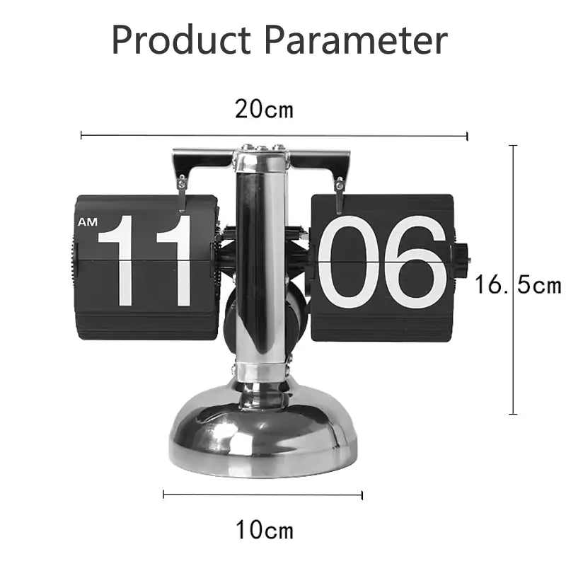 Classical Table large Auto Flip Desk Clock, Retro Vintage Design - YGSHOP