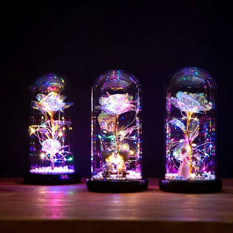 Led Enchanted Galaxy Rose Decor unique present - YGSHOP