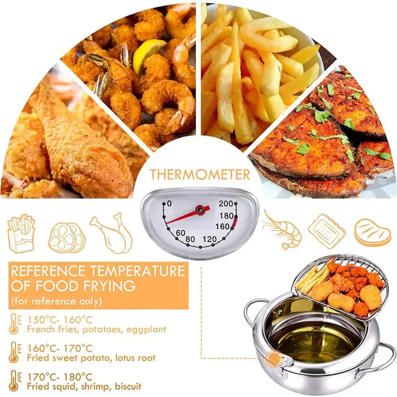 Oil Pan Thermometer With Cover - YGSHOP