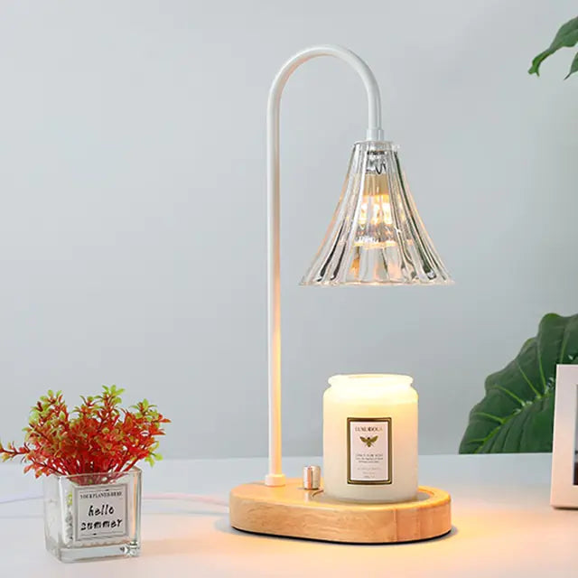 Solid Wood Candle Warmer Lamp 110V / 230V Aromatherapy Walnut - YGSHOP