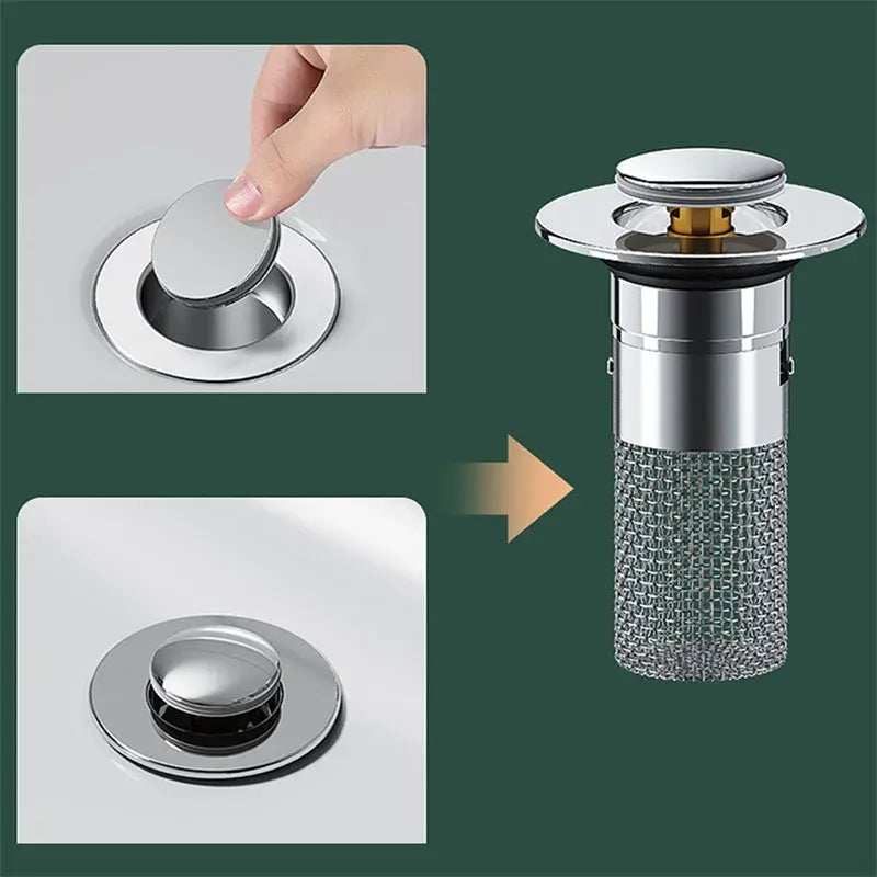 Stainless Steel Sink Drain Filter Stopper - YGSHOP