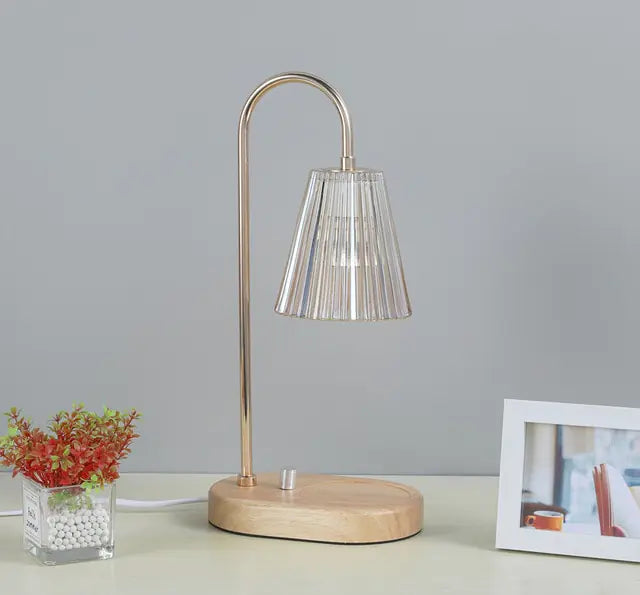Solid Wood Candle Warmer Lamp 110V / 230V Aromatherapy Walnut - YGSHOP