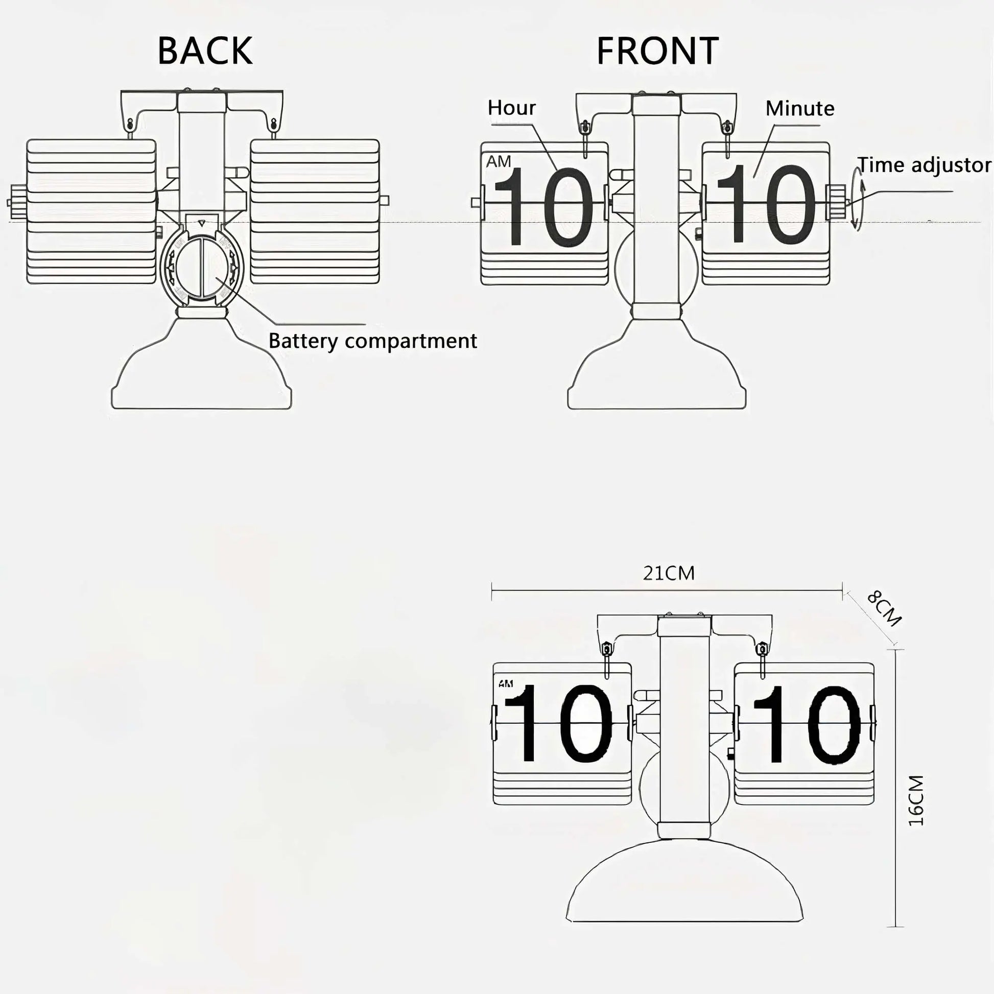 Classic Desktop Flip Clock - YGSHOP
