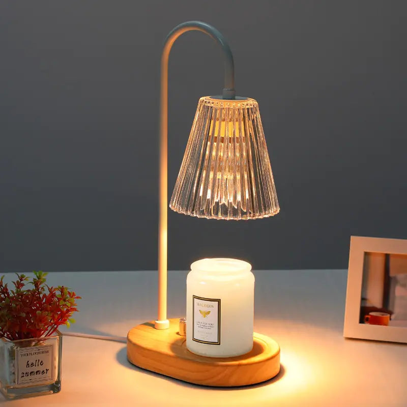 Solid Wood Candle Warmer Lamp 110V / 230V Aromatherapy Walnut - YGSHOP