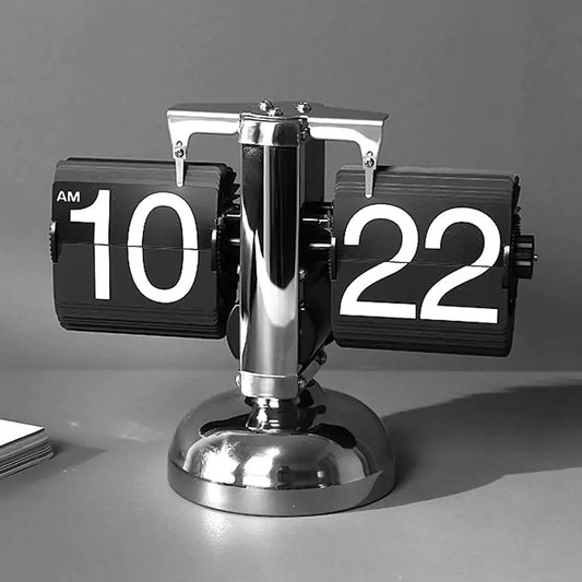 Classical Table large Auto Flip Desk Clock, Retro Vintage Design - YGSHOP