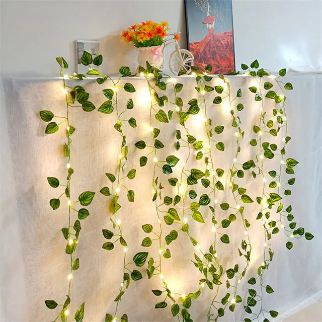 Flower Green Leaf String Lights - YGSHOP