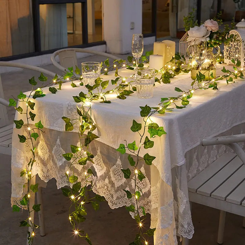 Flower Green Leaf String Lights - YGSHOP