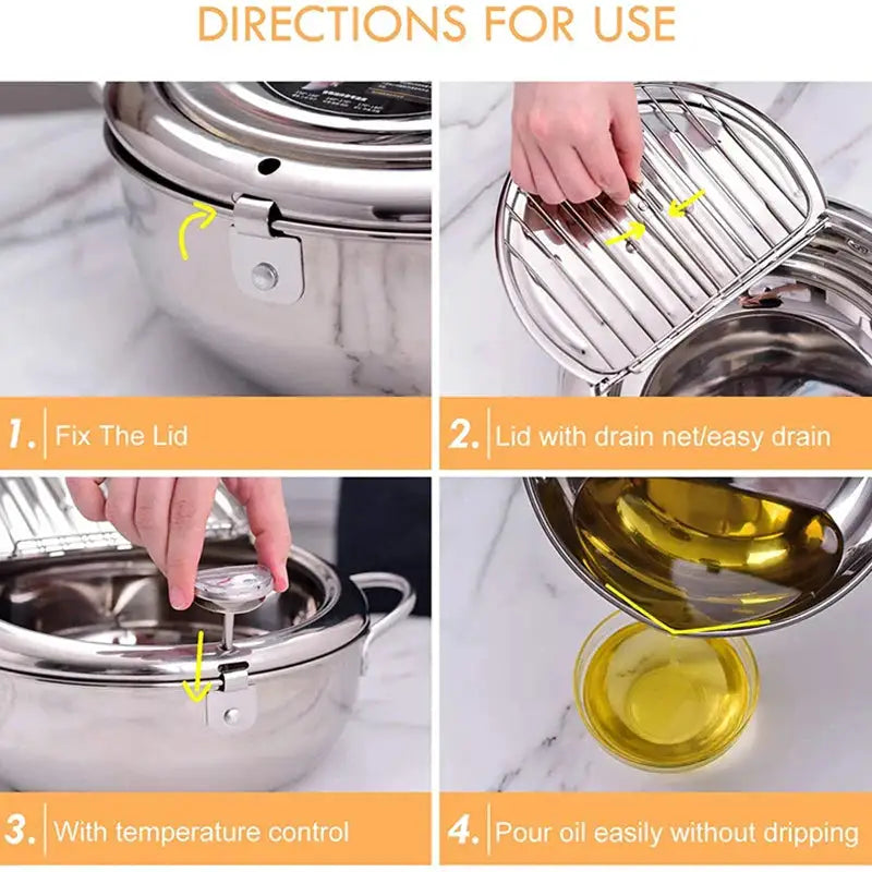 Oil Pan Thermometer With Cover - YGSHOP