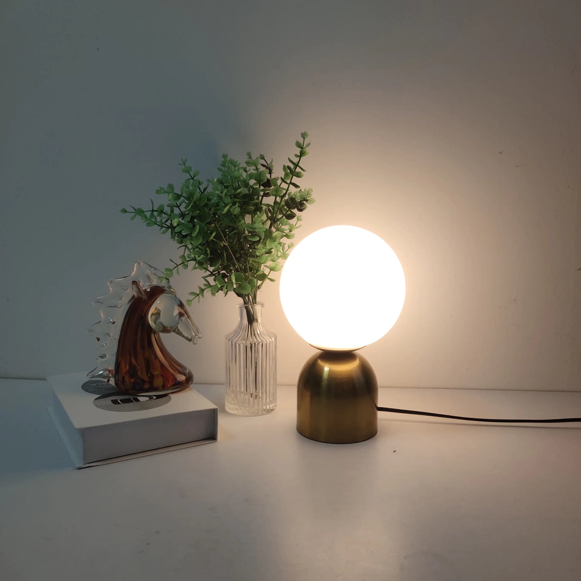 Modern Home Nordic Glass Ball Brass Table Lamps - YGSHOP