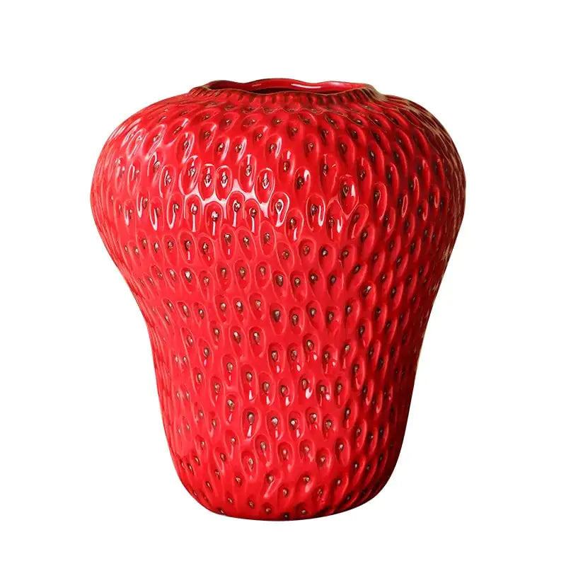Cartoon Strawberry Ceramic Vase - YGSHOP
