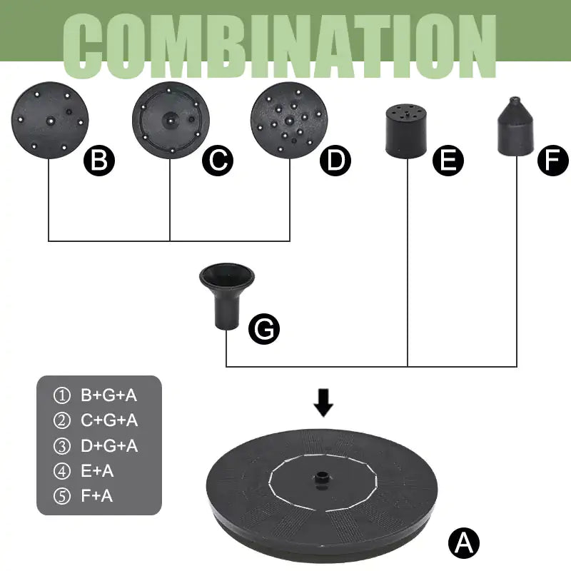 Solar Water Fountain - YGSHOP