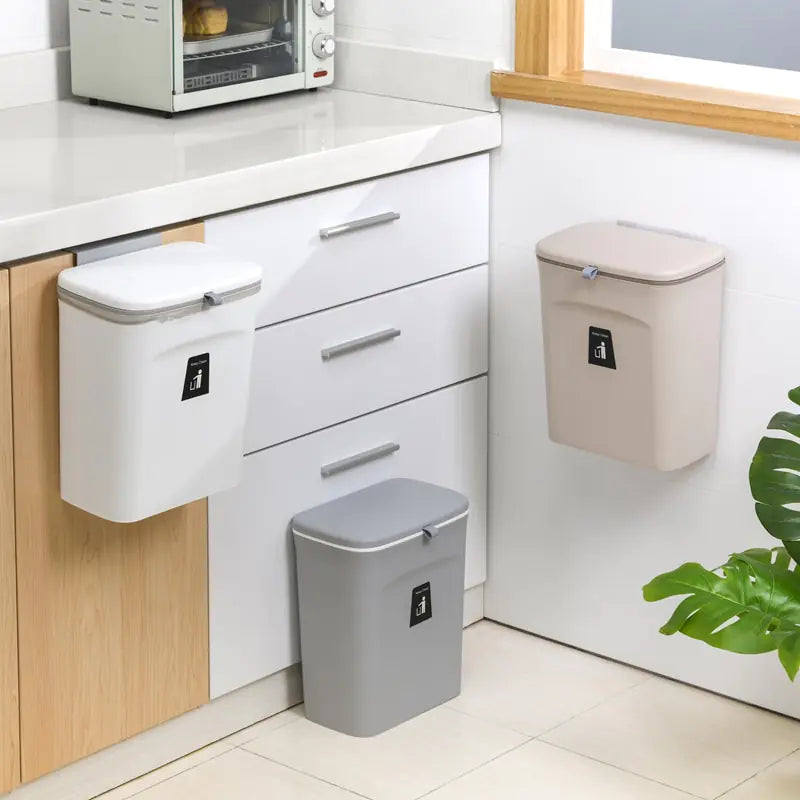 Kitchen Trash Can Kitchen Waste Bin Kitchen Garbage Cans Recycle Rubbish Bin for Kitchen Dustbin Garbage Bin Trash Bin Trashcan - YGSHOP