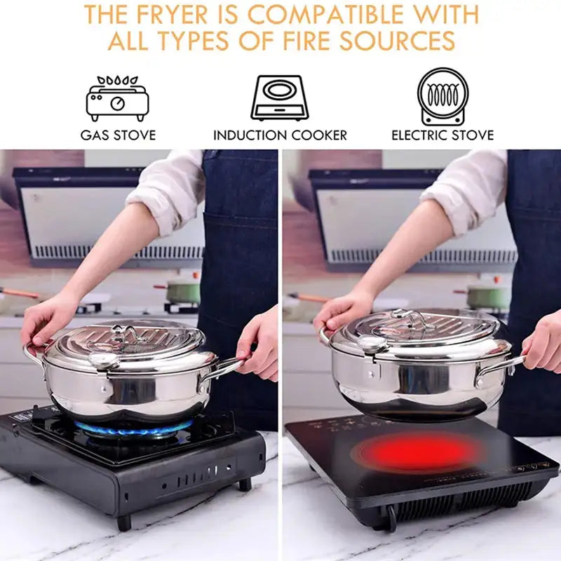 Oil Pan Thermometer With Cover - YGSHOP