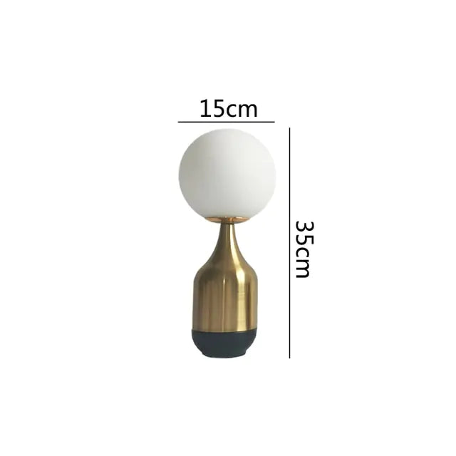 Modern Home Nordic Glass Ball Brass Table Lamps - YGSHOP