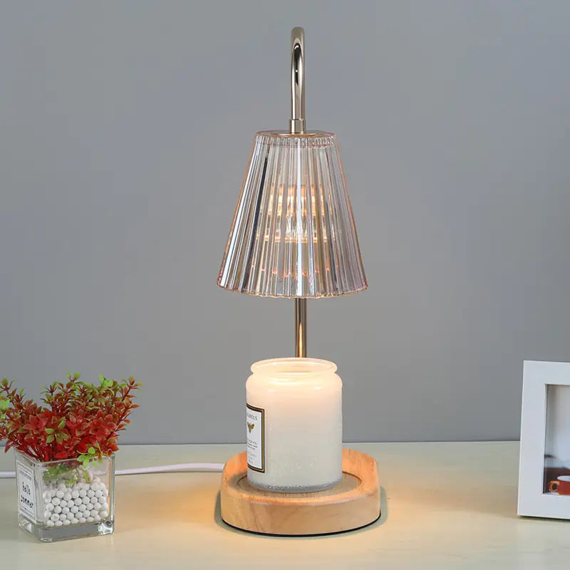 Solid Wood Candle Warmer Lamp 110V / 230V Aromatherapy Walnut - YGSHOP