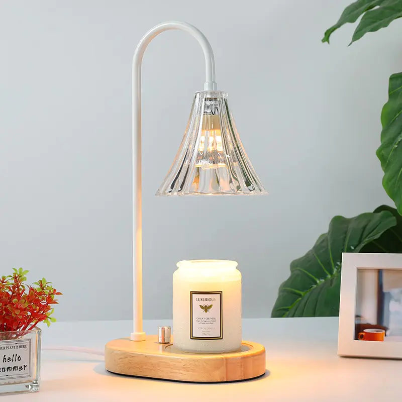 Solid Wood Candle Warmer Lamp 110V / 230V Aromatherapy Walnut - YGSHOP