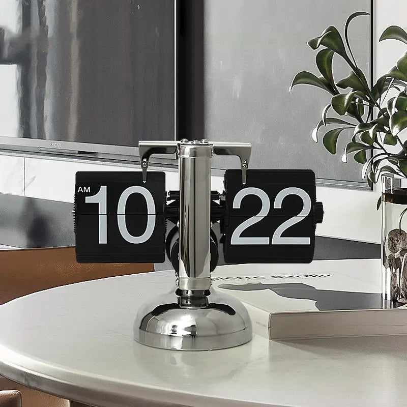 Classical Table large Auto Flip Desk Clock, Retro Vintage Design - YGSHOP