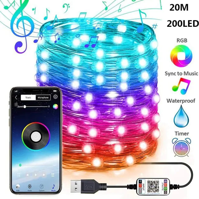 Bluetooth LED String Lights - YGSHOP