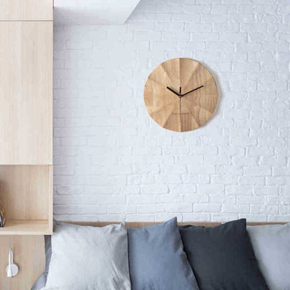 Minimalist Nordic Wooden Wall Clock for Bedroom Decor