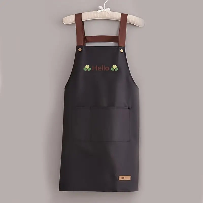 Water Oil Stain Resistant Kitchen Apron with Pockets
