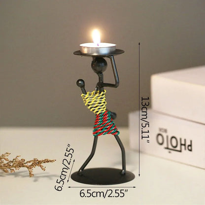 Nordic Metal Abstract Character Candle Holder - YGSHOP