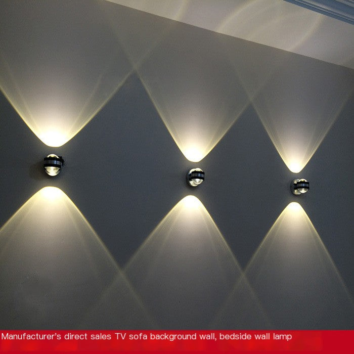 LED Bedside Lamp with Dual Wall Lights and Switch