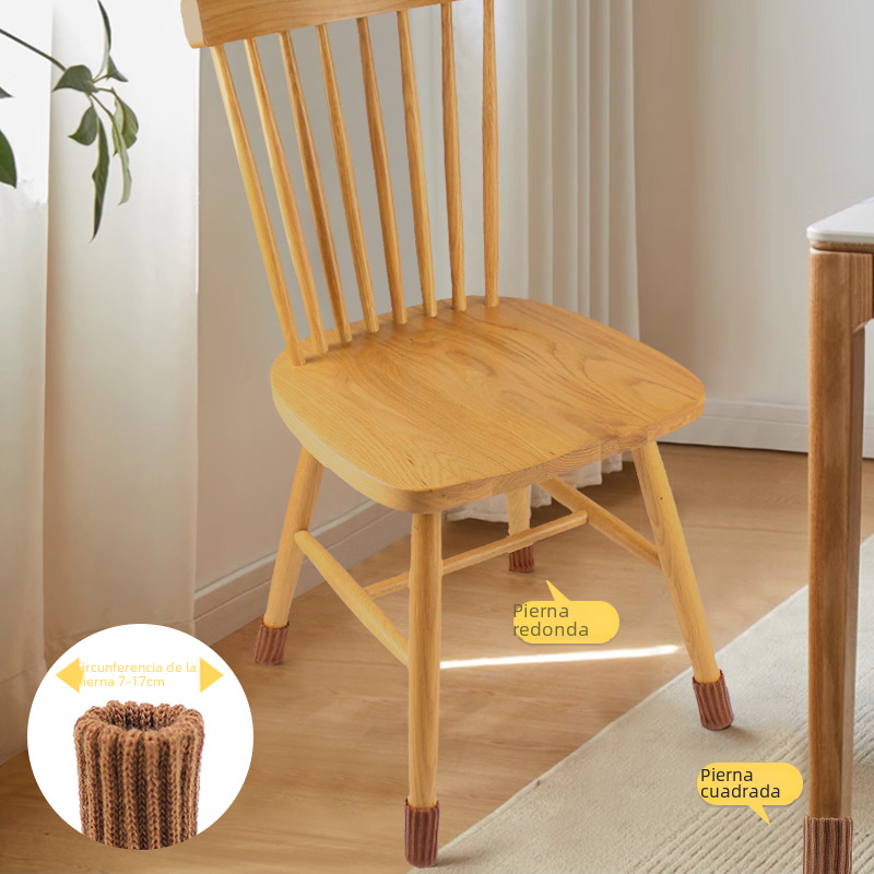 Thick Double-Layer Knitted Anti-Slip Chair Leg Covers (4 Pcs)