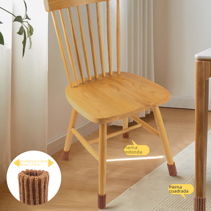 Thick Double-Layer Knitted Anti-Slip Chair Leg Covers (4 Pcs)