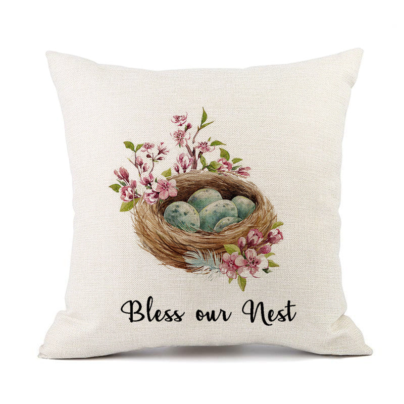 European American Spring Festival Home Decor Pillow
