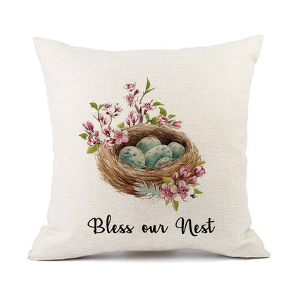 European American Spring Festival Home Decor Pillow