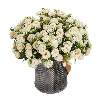 European 15-Piece Rose Bouquet for Home Decor