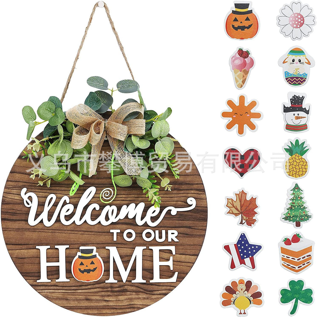 Wooden Welcome Wall Decor for Home and Door