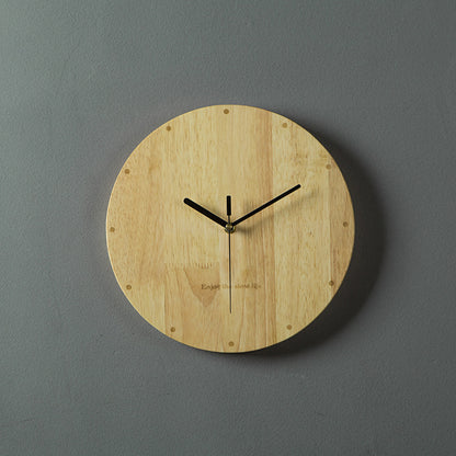 Minimalist Nordic Wooden Wall Clock for Bedroom Decor