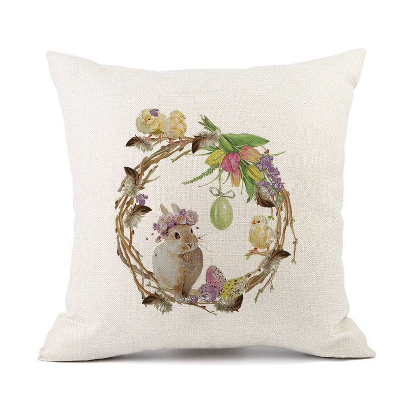 European American Spring Festival Home Decor Pillow