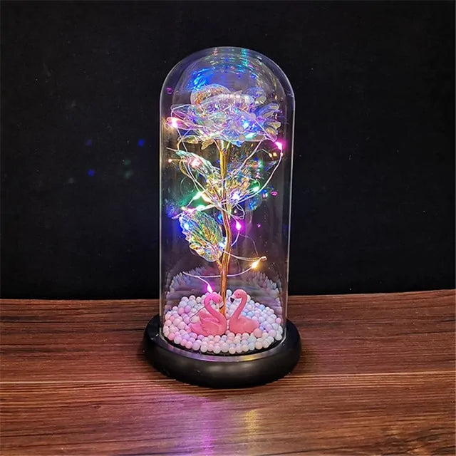 Led Enchanted Galaxy Rose Decor unique present