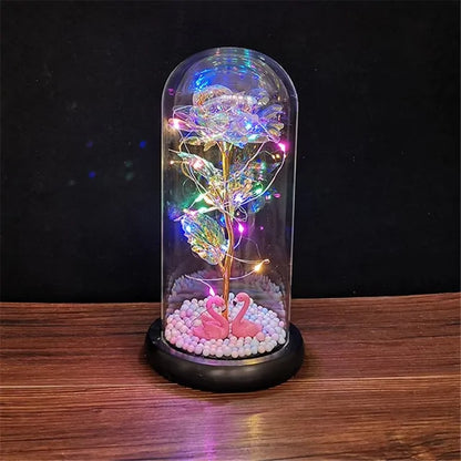 Led Enchanted Galaxy Rose Decor unique present