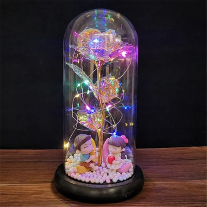 Led Enchanted Galaxy Rose Decor unique present