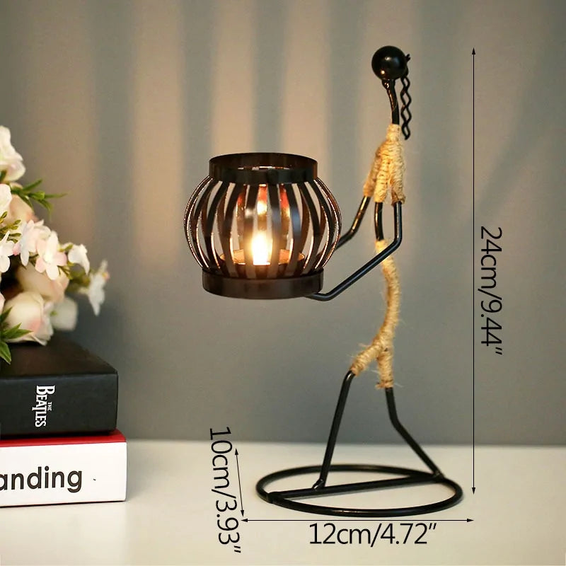 Nordic Metal Abstract Character Candle Holder - YGSHOP