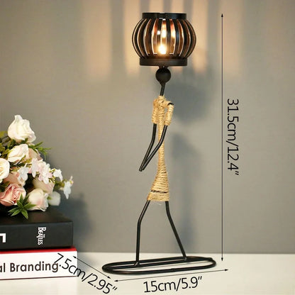 Nordic Metal Abstract Character Candle Holder - YGSHOP