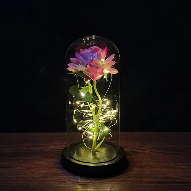 Led Enchanted Galaxy Rose Decor unique present