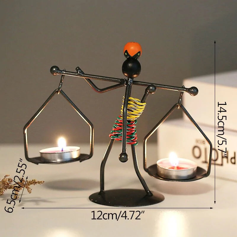 Nordic Metal Abstract Character Candle Holder - YGSHOP