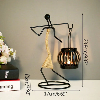 Nordic Metal Abstract Character Candle Holder - YGSHOP