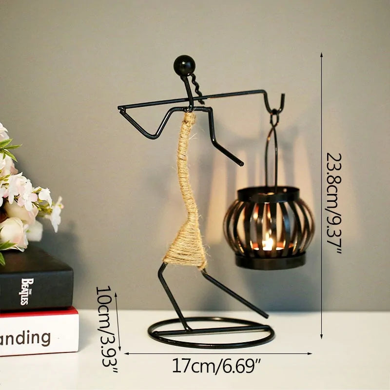 Nordic Metal Abstract Character Candle Holder - YGSHOP