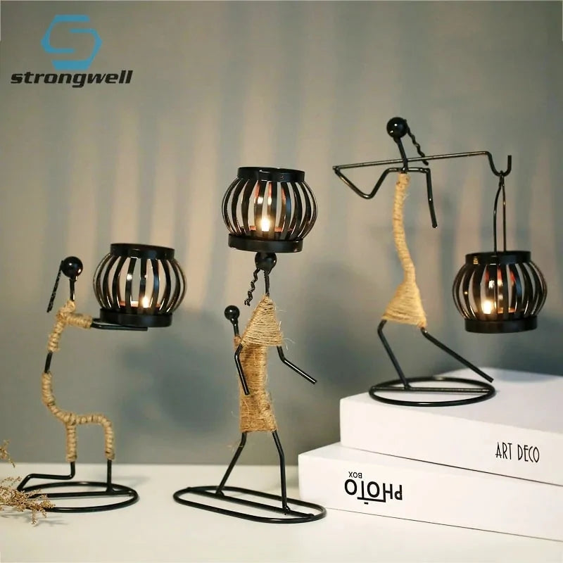 Nordic Metal Abstract Character Candle Holder - YGSHOP