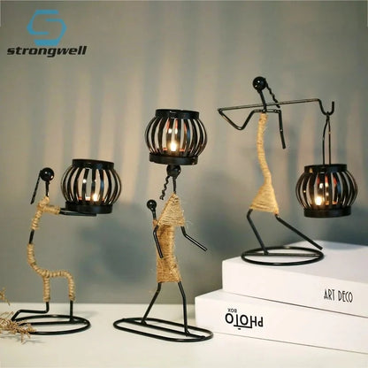 Nordic Metal Abstract Character Candle Holder - YGSHOP