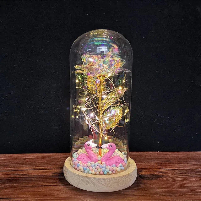 Led Enchanted Galaxy Rose Decor unique present